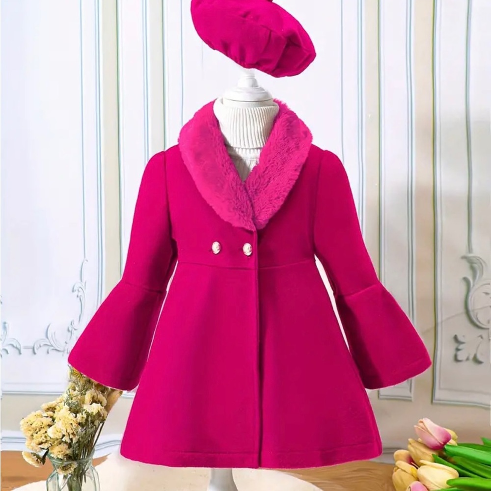 Girl's Fashion Coat and Beret,